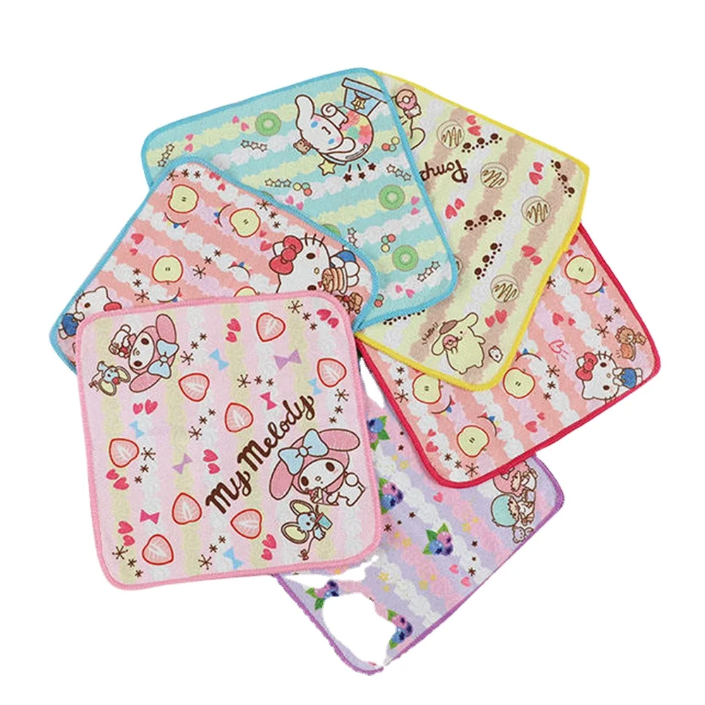 Selling Kerchief Printed  face wholesale small hand towels kids cartoon towel