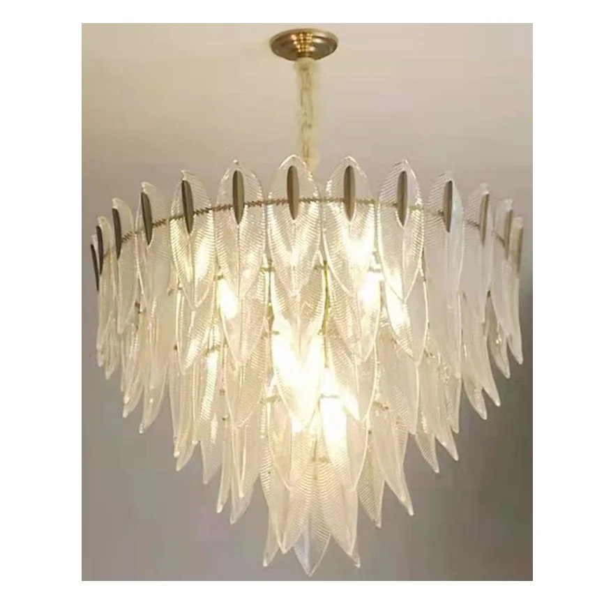 French copper crystal living room chandelier palace luxury dining room bedroom light lamps
