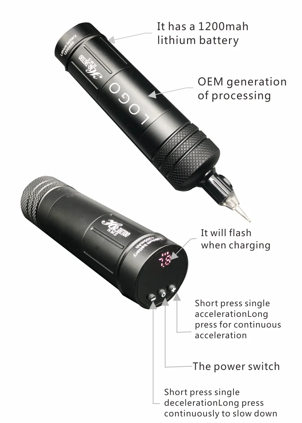 hot sale Wireless Rotary Tattoo Pen Machine Beauty Makeup Rechargeable Digital Tattoo Machine