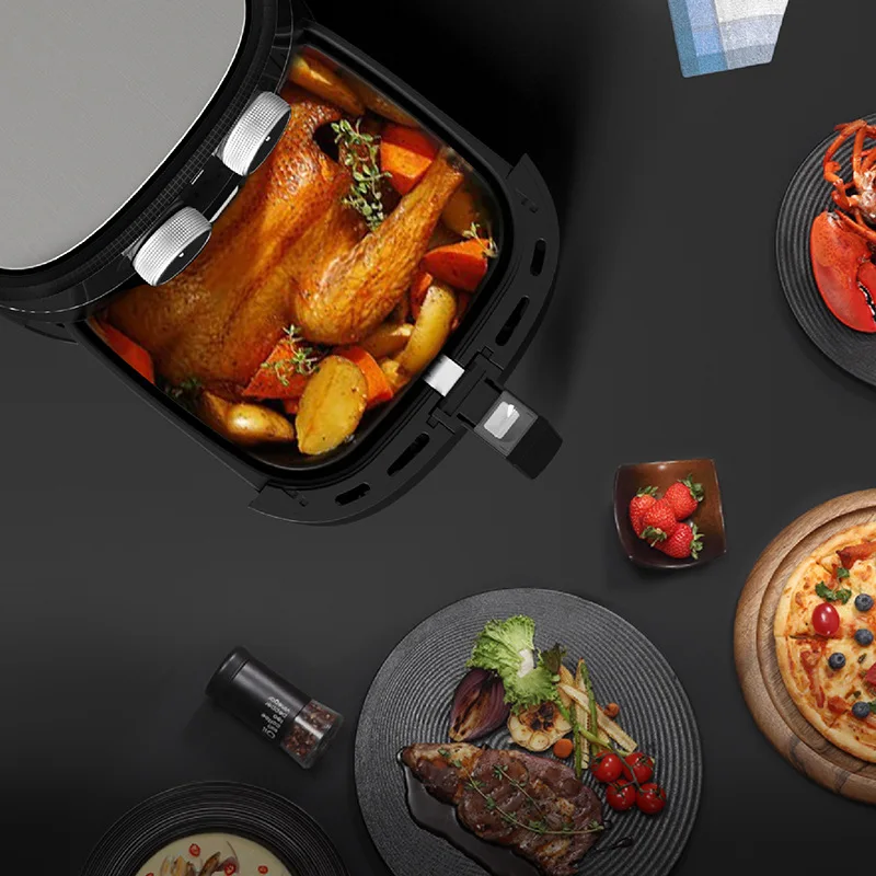 Digital Stainless Steel Silver Black French Fries Multi-Function 4 In 1 Healthy Large Capacity Air Flyer