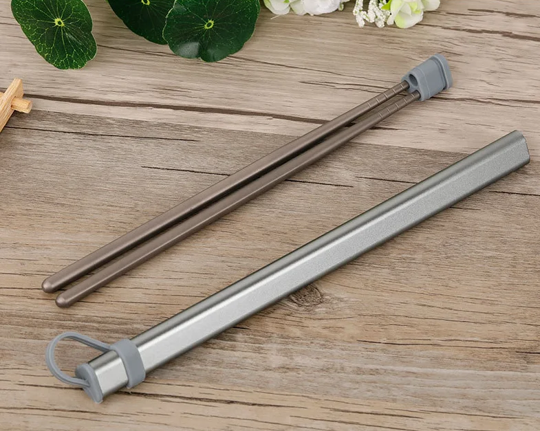 Chopsticks Storage Tubes Aluminum Alloy Box Case for Titanium Chopsticks Storage Box