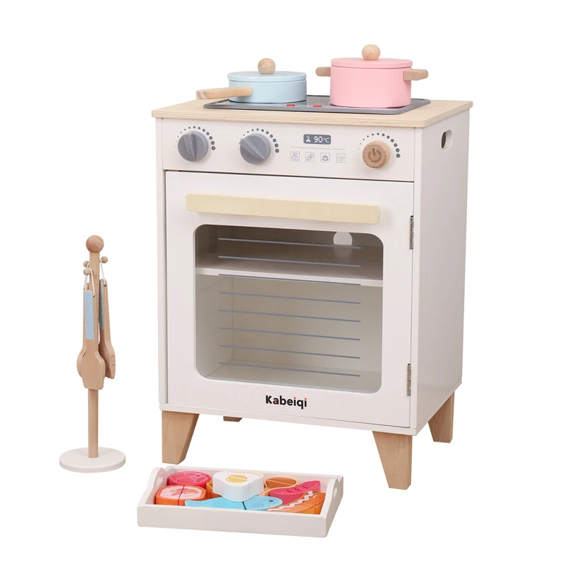 Pretend Play Simulation Kitchen Toy Cook house Educational wholesale Wooden Combination Oven Toys For kids CE CPC