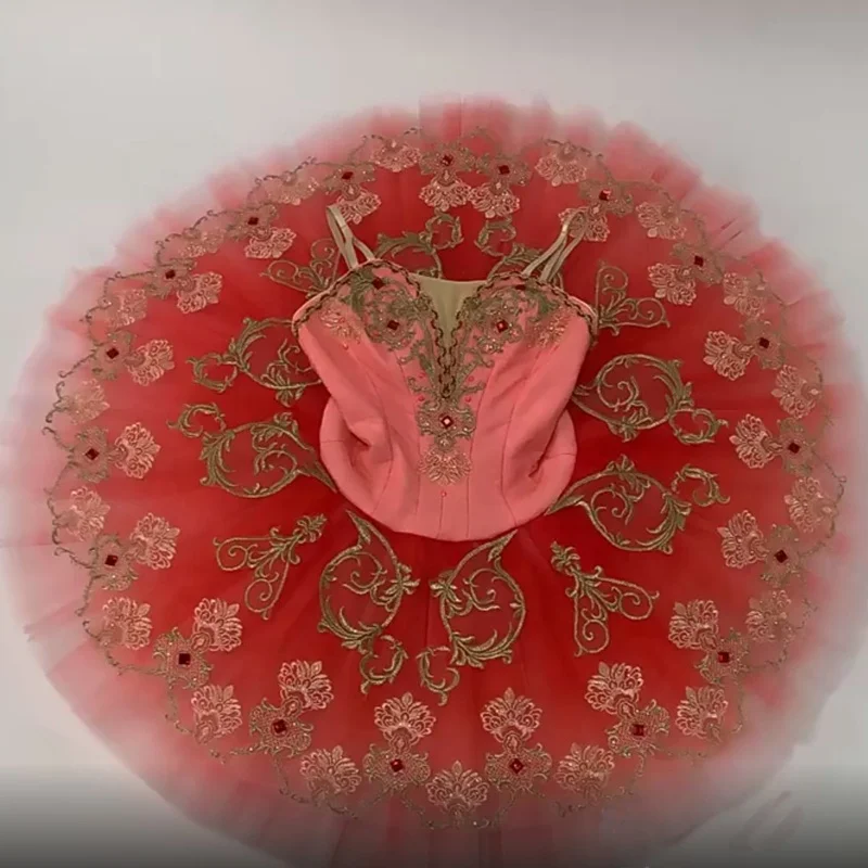 Free Ship! Pink professional basic ballet rehearsal tutu skirt ballet tutu women classical stage costume oriental dance costumes