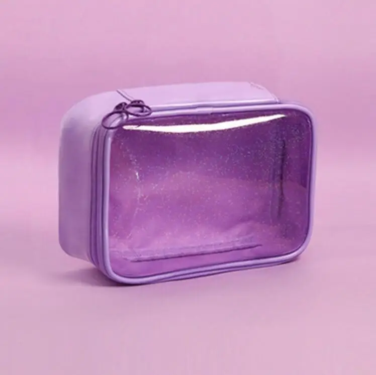 Luxury Personalized Clear PVC Leather Travel Toilet Bag Customized Cosmetic Case Pouch for Cosmetics & Toiletries
