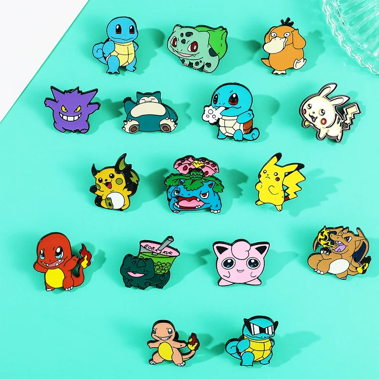 Manufacturer make popular anime design lapel pins no minimum cheap bulk stocked soft enamel pin