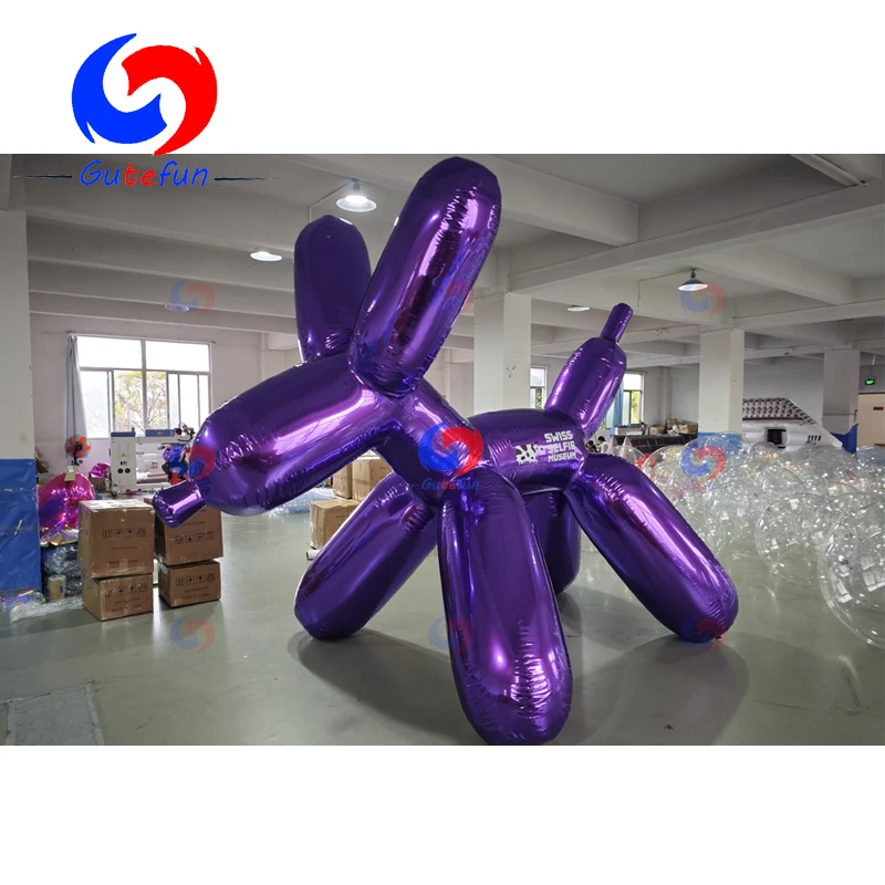 Special Design Customized Advertising Big Shiny Mirror Dog Mirror Bear Shaped Inflatable Carton Model