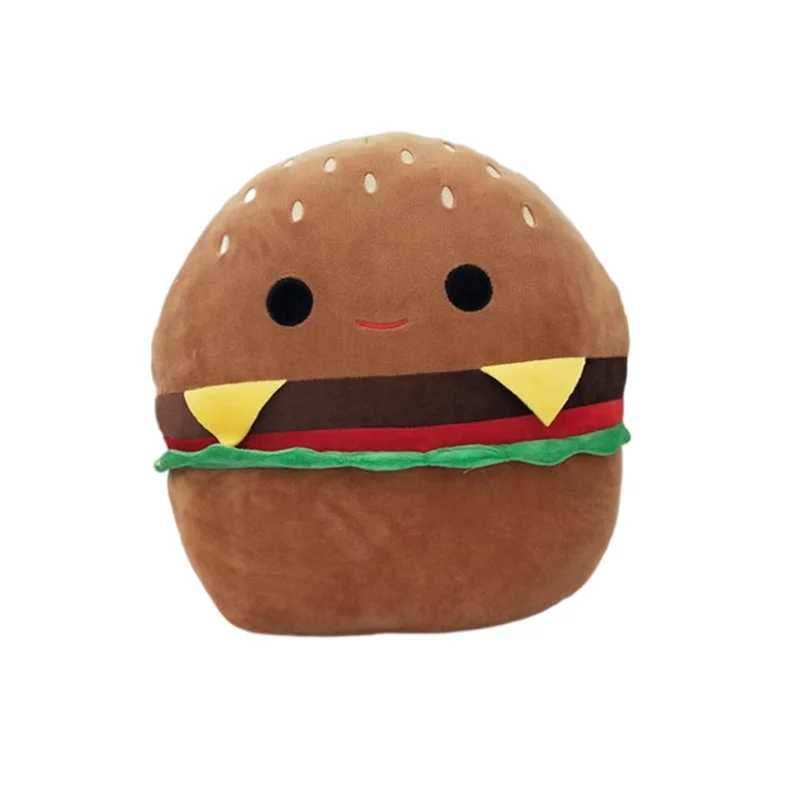 Top Sale 20cm Soft Doll Customizable Gift Hamburger Plush Pillow Stuffed Animal Cute Plush Baby Toy