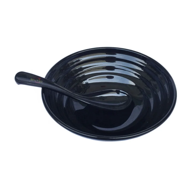 Factory Restaurant Melamine Cheap Matt Black Ramen Bowl