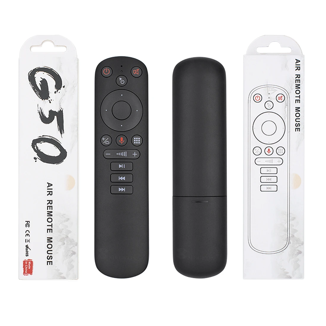 Shizhou Tech Android TV Box Remote Control G50S Built-in Real 6 Axis Gyroscope Air Mouse 2.4G Wireless Voice Search with Learnin