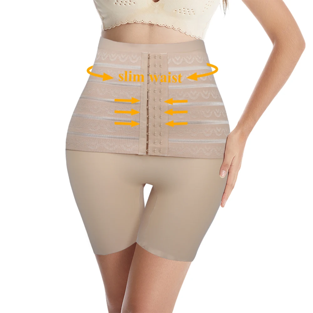 UOKIN Slim underwear woman shaper butt lifting shorts tummy control body shaper with 3 rows buckles adjustable waist trainer