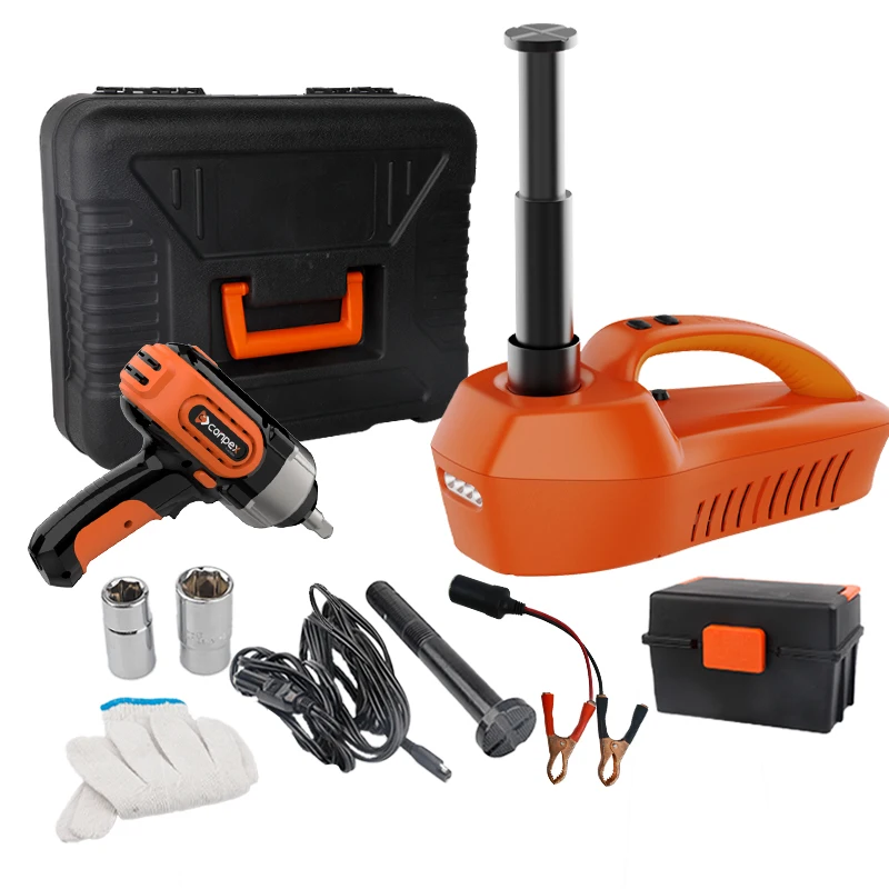 Conpex New Arrival 4 in 1 Hydraulic Jack 5 Ton  12V Electronic Car Jacks Electric Car Jack Kit