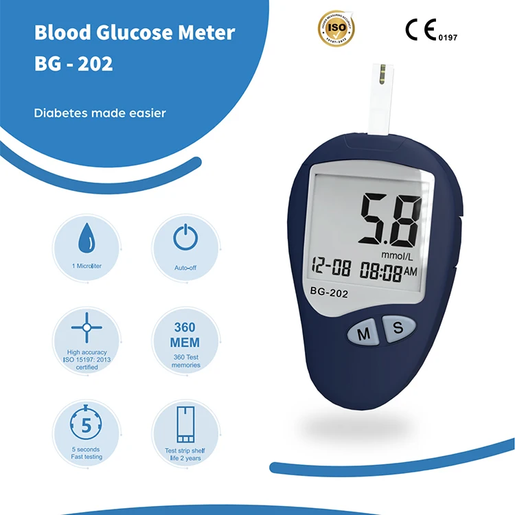 Sejoy blood sugar glucose monitor blood glucose digital monitor monitoring With Test Strips