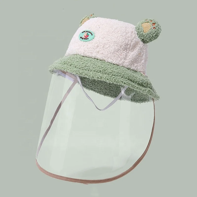 face protective shield fashionable kids hat with clear