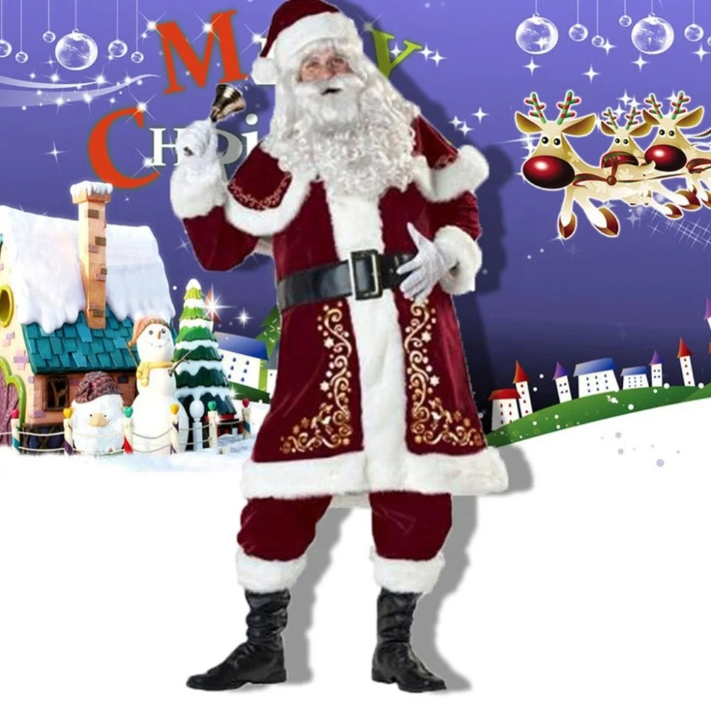 Новый дизайн костюм Санта-Клауса рождественские дешевые костюмы по отличной