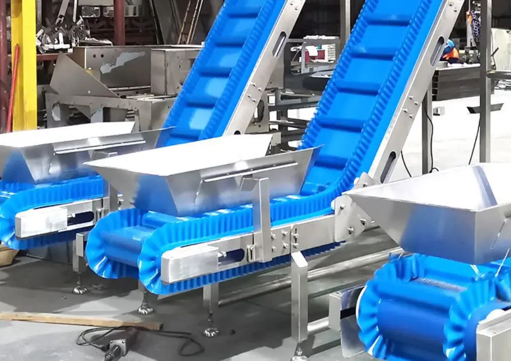 Powered sidewall belt conveyor, Z type inclined belt conveyor system