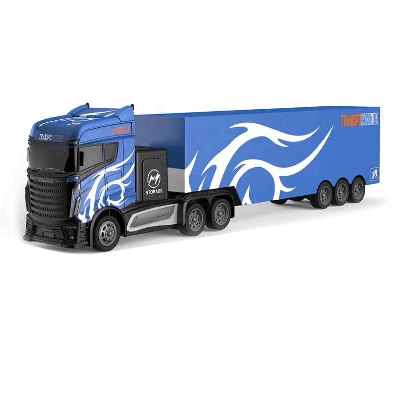 Toy rc truck 1:16 remote control car container transport vehicle toys for child