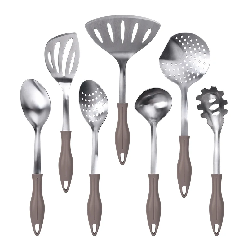 Wholesale Stainless Steel Kitchen Utensils Set PP handle kitchenware cookware cooking utensils set