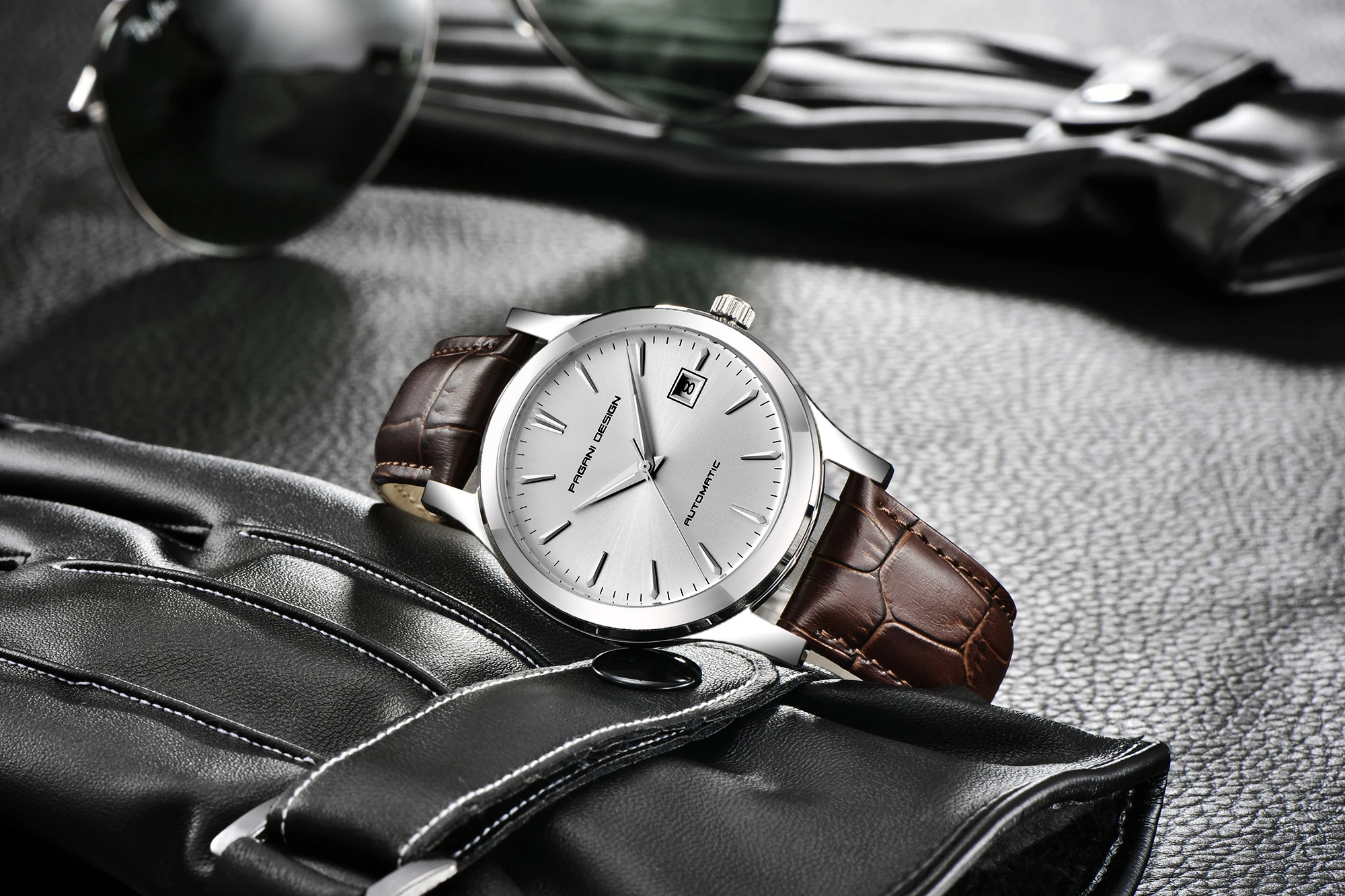 Custom logo horloge mans watch mechanical calendario fashion high-end 40mm big dial time watches men for luxury watches men