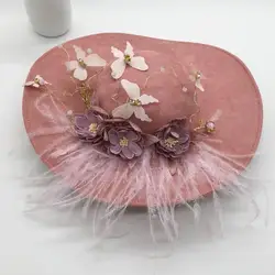 Wholesale Women Wedding Bridal Church White Hats Tea Party Ladies Hat