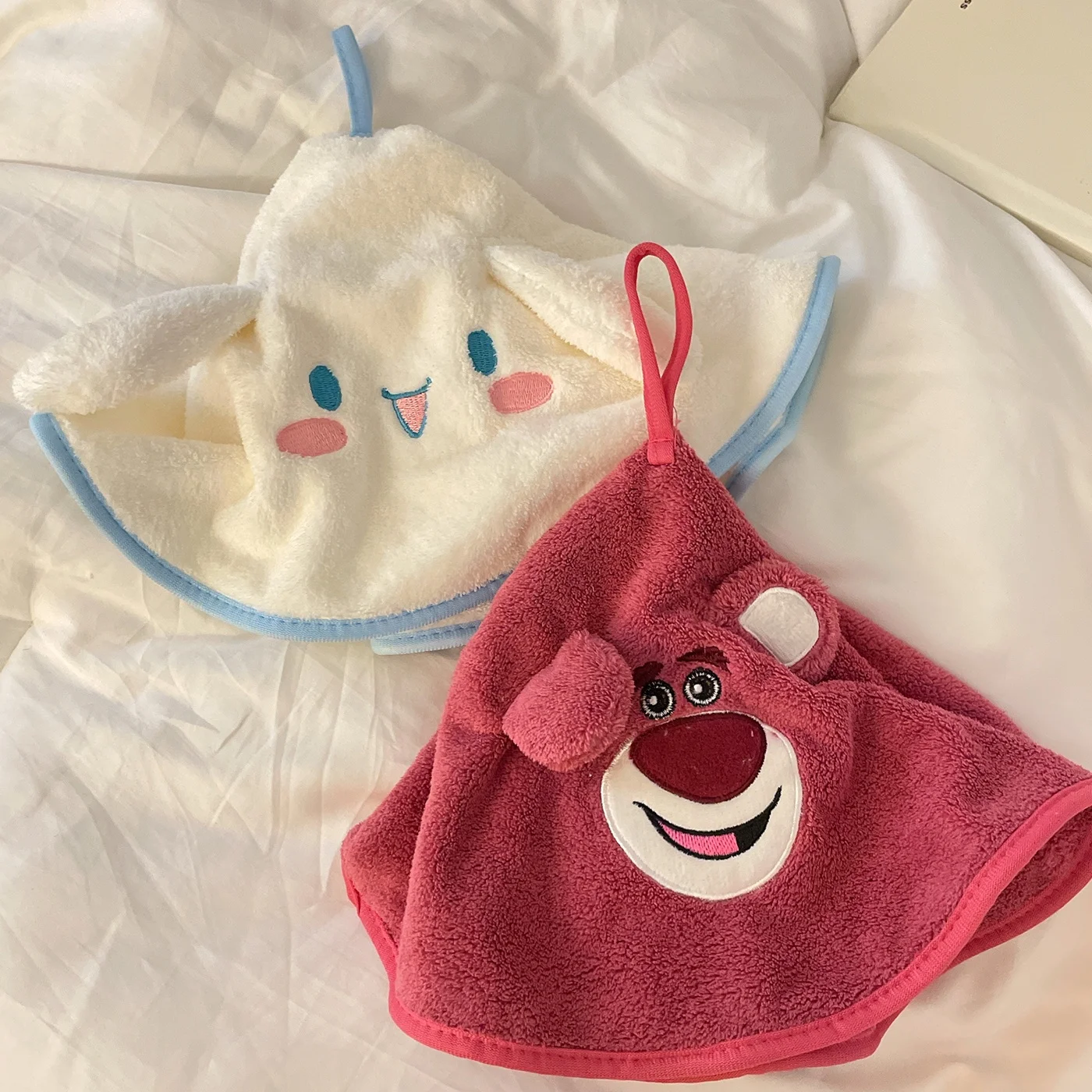 Naughty clouds umbrella shape coral towel hand towel with strong water absorption and fast dry kitchen towel for girls