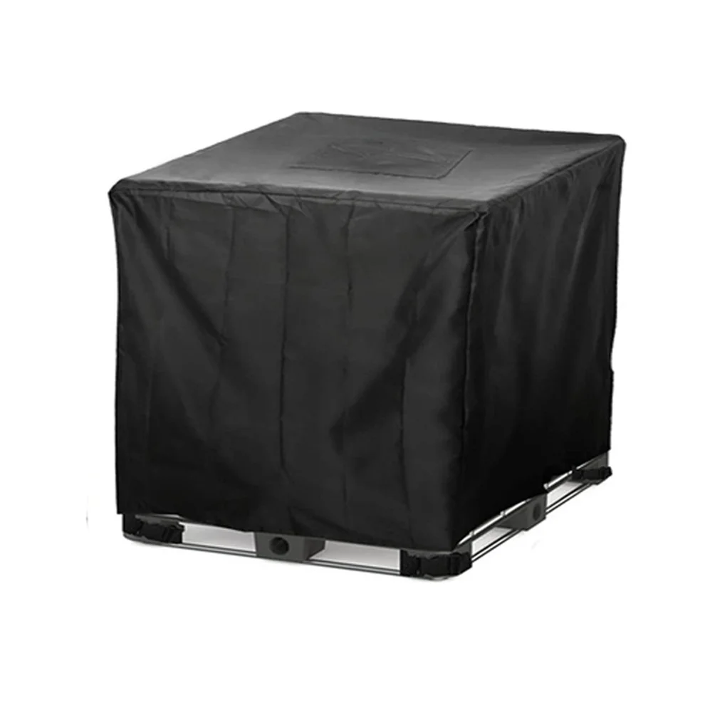 IBC Tote Cover 420D Water Tank Cover Black Tote Sunshade Waterproof Water Tank Protective Cover