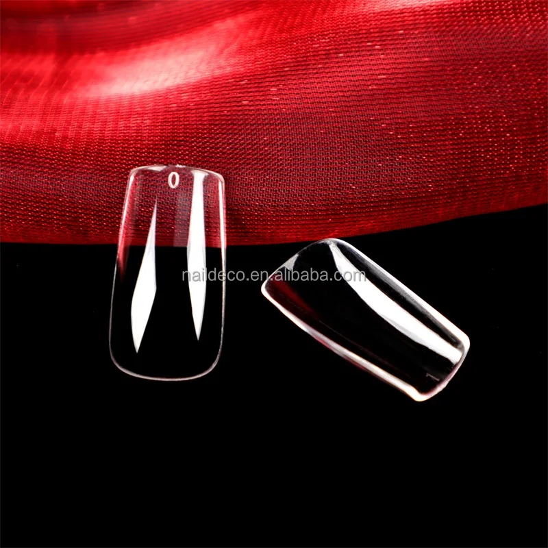 Arch Medium Square Nails French Tips Clear Color Fashion Sculpted Art False Fake Fingernail Extension 120pcs Box Package