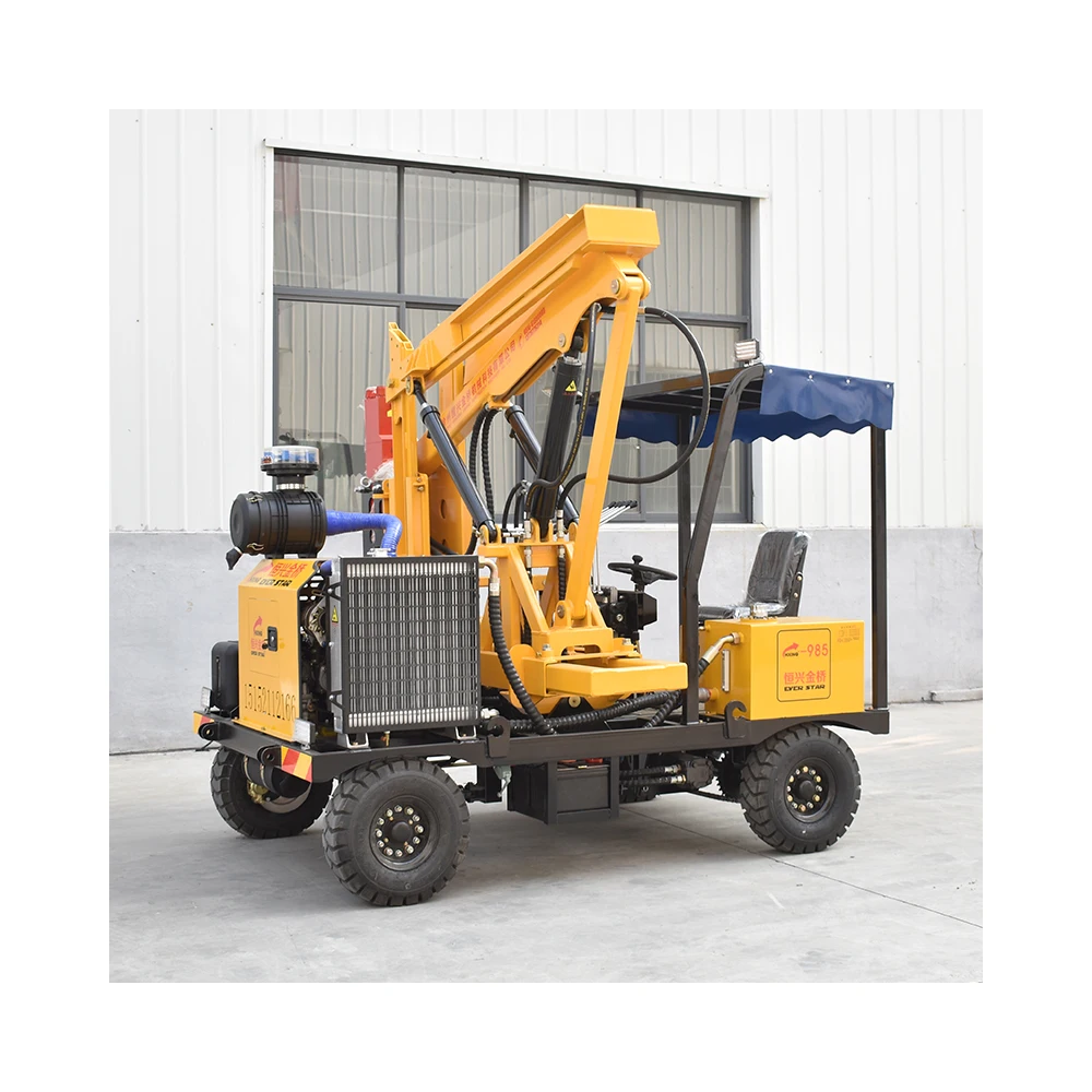 Installation Hydraulic Driving Guardrail Pile Driver Fence Pole Post Install Pile Driver Machine