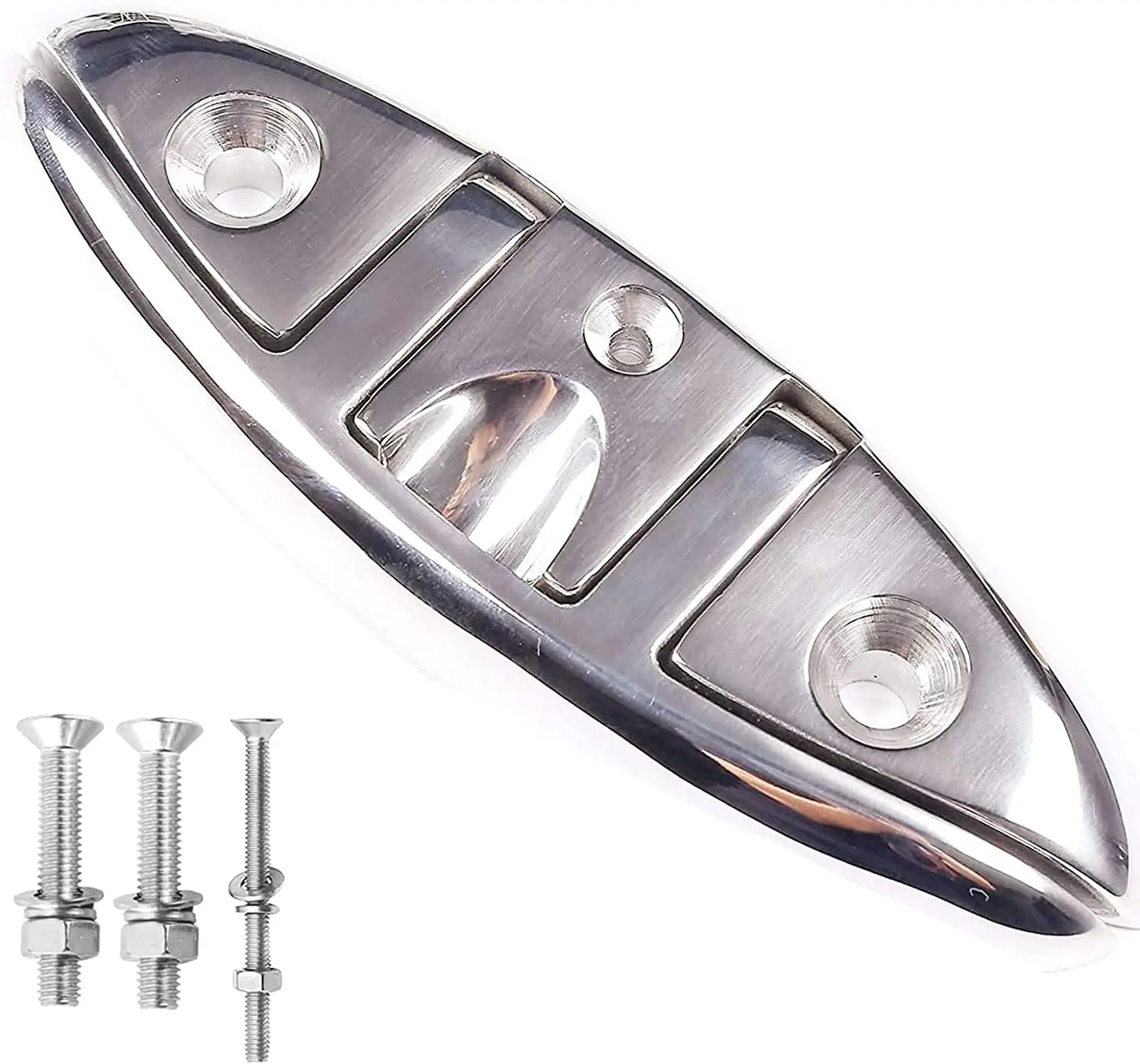 Stainless Steel 316 Flush Boat Cleats 6 inch Marine Yacht Sailboat Ships Floating Dock Cleat For Boat Accessories