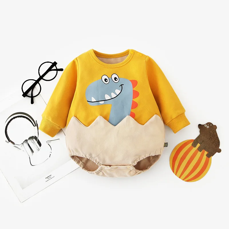 
Winter Toddler Baby Boys Girls Cotton Clothing Jumpsuit Long Sleeve Romper Color Matching Tattoo Style 