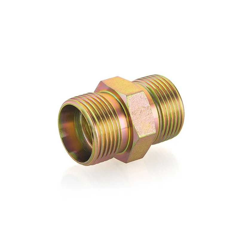 Manufacturer BSP NPT Hydraulic Fitting Connector Double Pipe Nipple Male Thread Nipple Metric Adapter