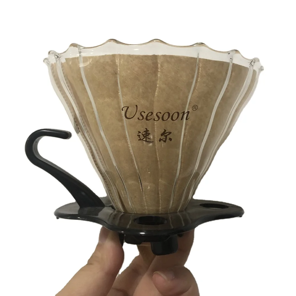 100PCS Paper Dripper Cones 1 to 4 Cups Size 02 Coffee Filter Paper