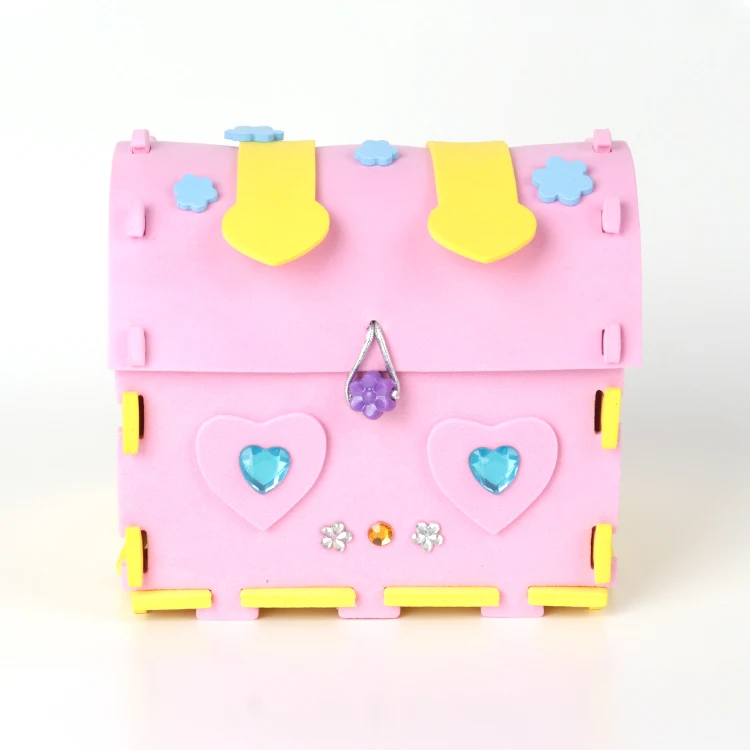 DIY Learning Educational Toy Kits Jewel Case Art 3D Eva Foam Sticker Puzzle for Kids