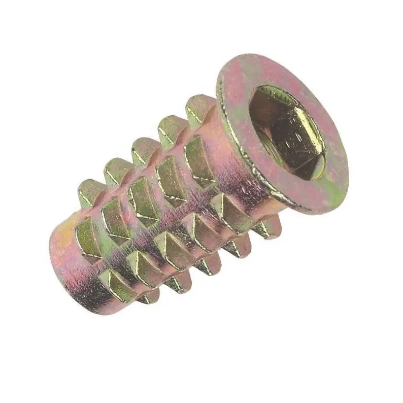 
1/4 in Zinc Plated Standard Flange Insert Nut for Wood 