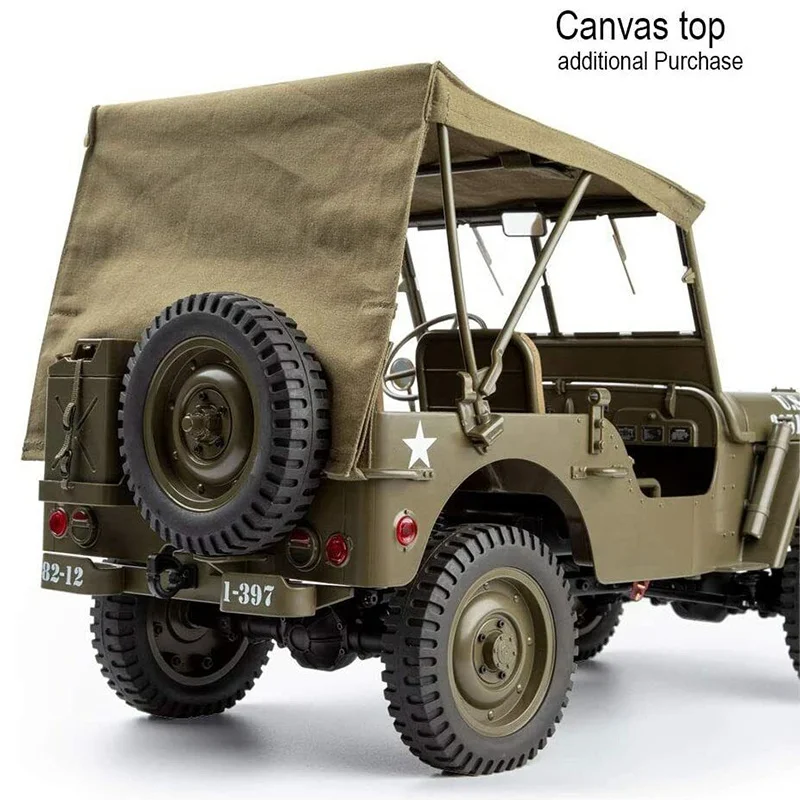 Детализированный предварительно раскрашенный FMS ROCHOBBY 1941 MB Scaler Willys JEEPS 2 4 ГГц 1/6-й масштаб светодиодный 4X4 RC военный грузовик 4WD Hobbyist подарок игрушка