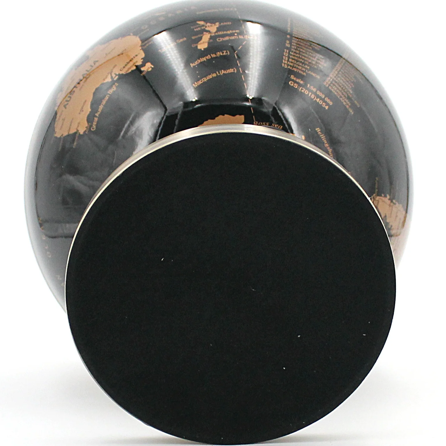 Office decoration black pvc surface metal base map pvc world globe