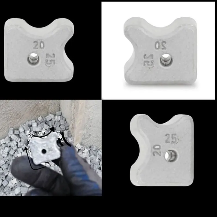 Multi Size reinforced Fiber Concrete Spacer 20/25mm