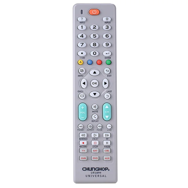  Универсальный пульт дистанционного управления UR1899 6 в 1 для ТВ SAT DVD DVR AUX