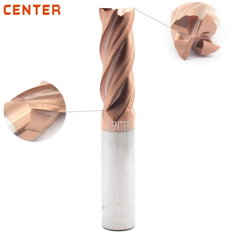 10mm Carbide HRC55 metric size end mill cutter