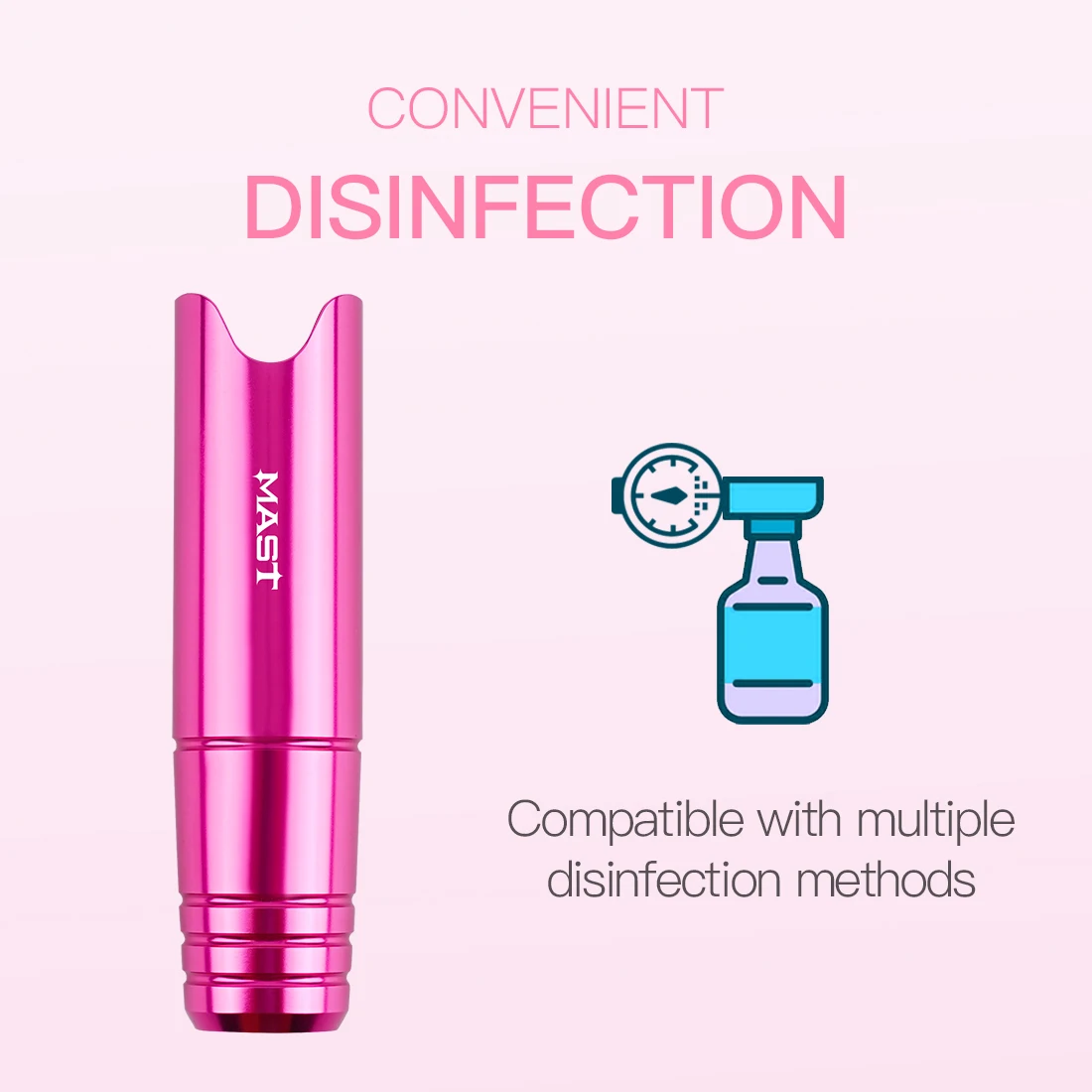 Mast P10 Multiple Colors Rotary Coreless Motor Micro Blading Tattoo Machine For Permanent Makeup Pink