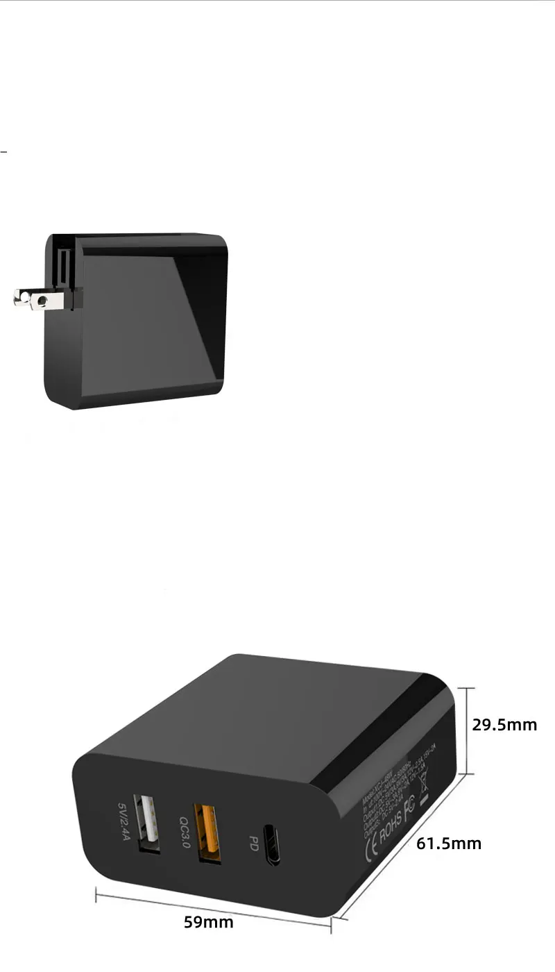 EU US UK AU charger 45W pd type c usb wall charger mobile phone