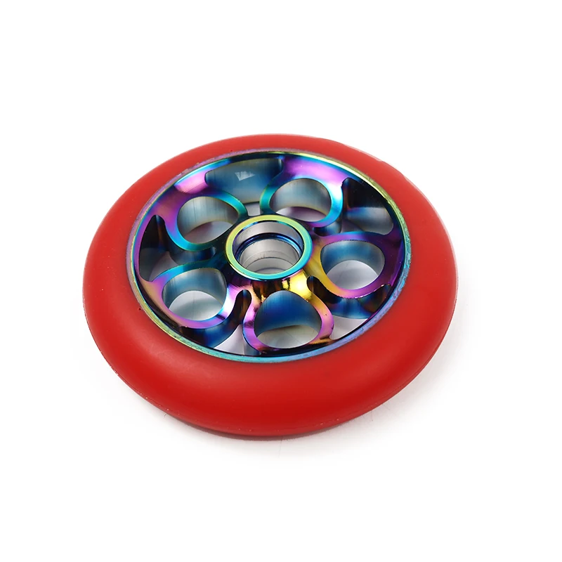 Factory Sale OEM Aluminium Core High Rebound Pro Scooter Wheel 100mm 110mm 120mm 125mm Wheel Roller Ski Wheel