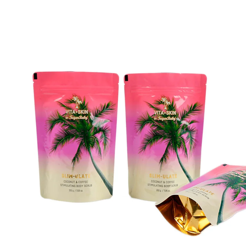 Пользовательские resealable молнии чистый Гималайский розовый соль пластик встать мешок соль упаковочная сумка