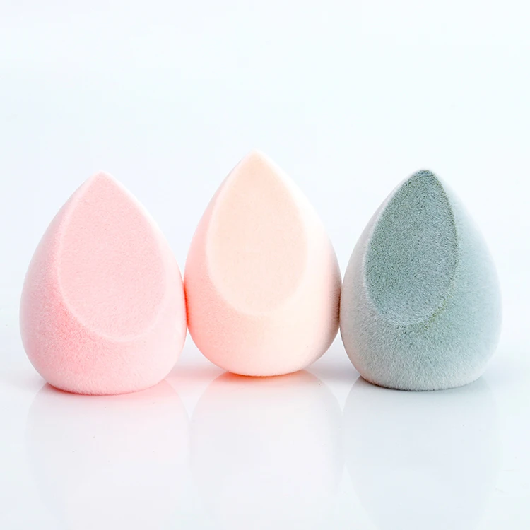 Wholesale Private Label Cosmetic Velvet Beauty Egg Super Soft Non-latex Beauty Sponge Puff Microfiber Makeup Sponge