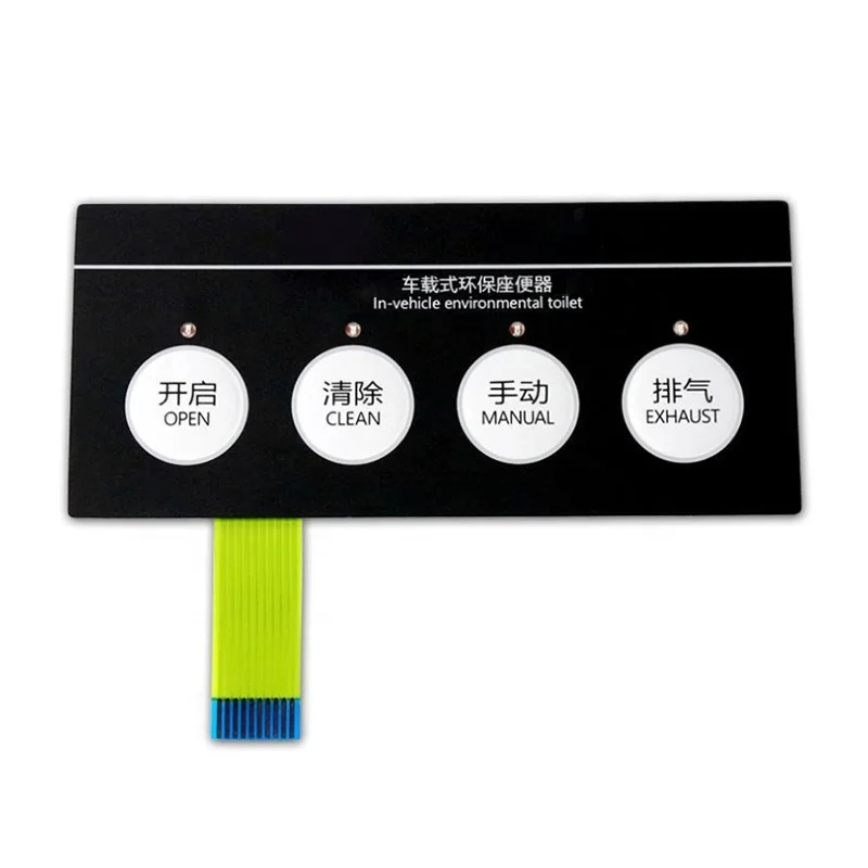 Customized PET Digtical Printing Embossing Button DIY Membrane Switch Panel For Touch Screen Membrane Switch Keypad