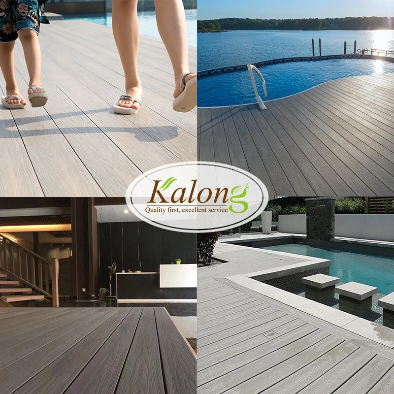 Eco- friendly WPC Composite Decking Board Wood Plastic Composite Outdoor Waterproof Co-extrusion Decking Flooring