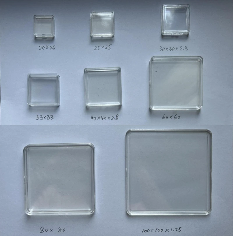 20mm 25mm 30mm Ingot Case Small Plastic Square Capsule Gold Silver bar