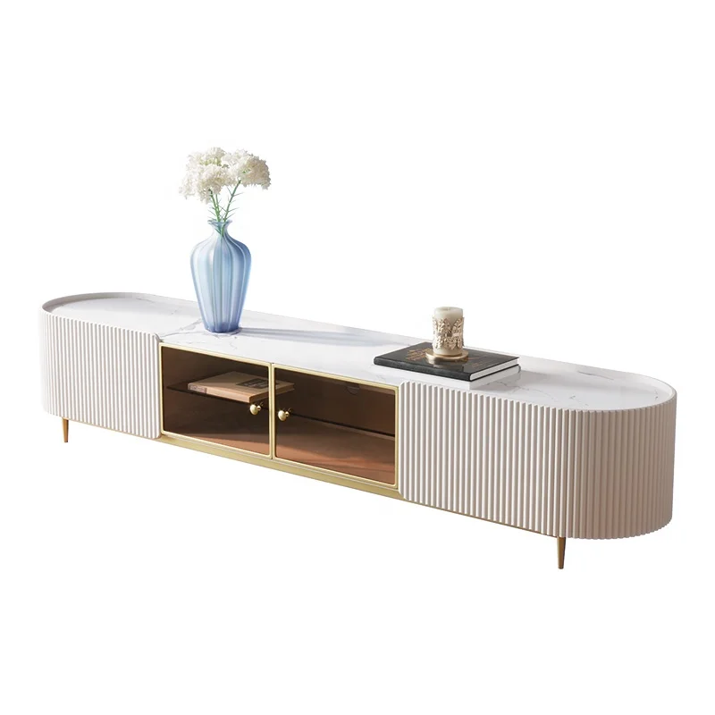 TV stand modern light luxury living room furniture imported rock plate TV cabinet and coffee table corner table set