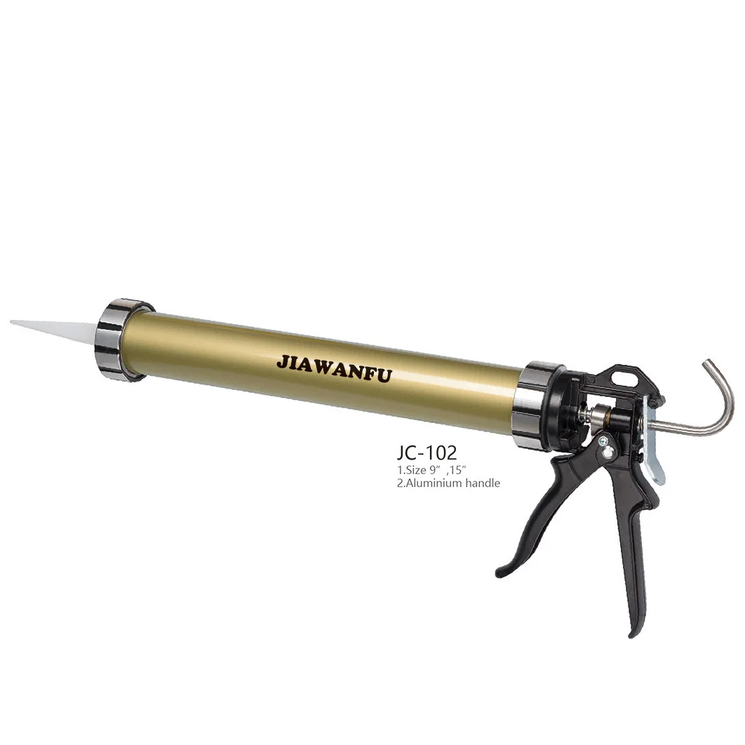 JC-106 Manual PNEU Gun Silicone Sealant Cylinder Industrial DIY Construction Caulking Gun Aluminum Barrel Steel OEM Customizable