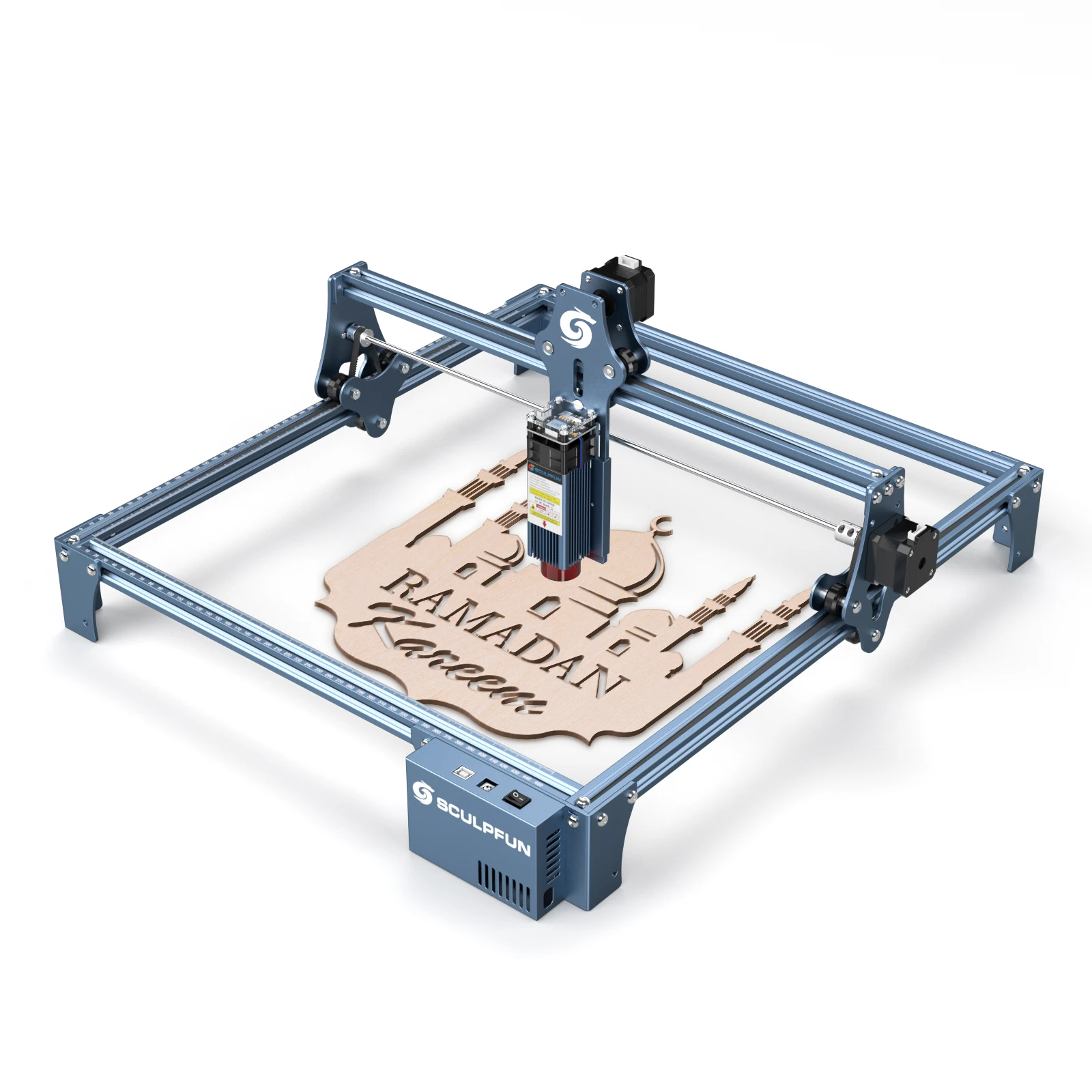 Лазерный станок SCULPFUN S9 90 Вт CO2 CNC лазерный эффект гравировальный режущий инструмент Высокая точность 410x420 мм резьба быстрая