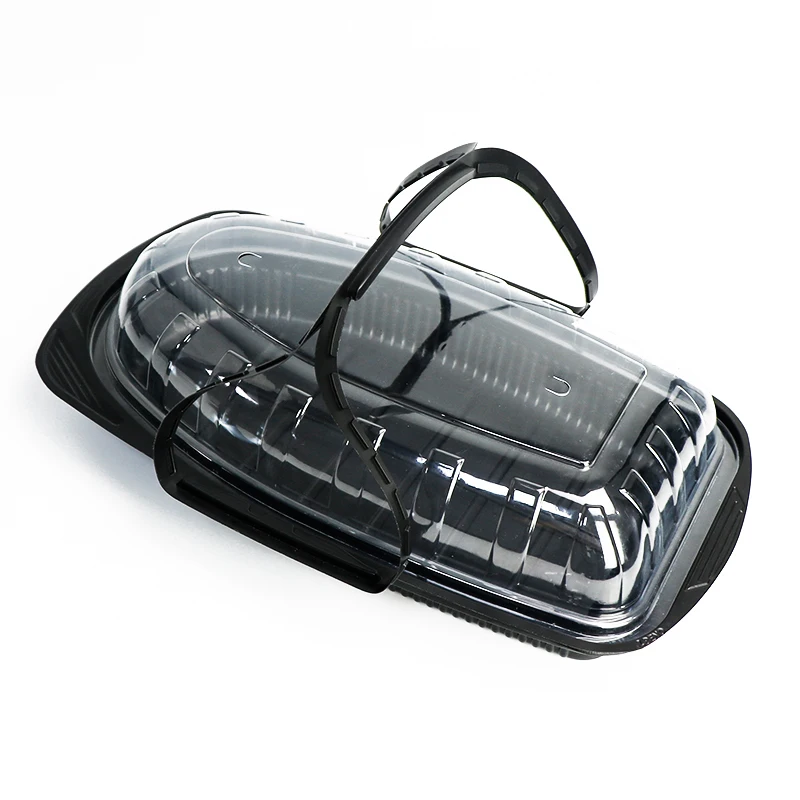 Plastic Rotisserie Grilled Turkey Container With Anti-Fog Dome Lid Roasted Chicken Take Out Carrier Roast Chicken Food Container